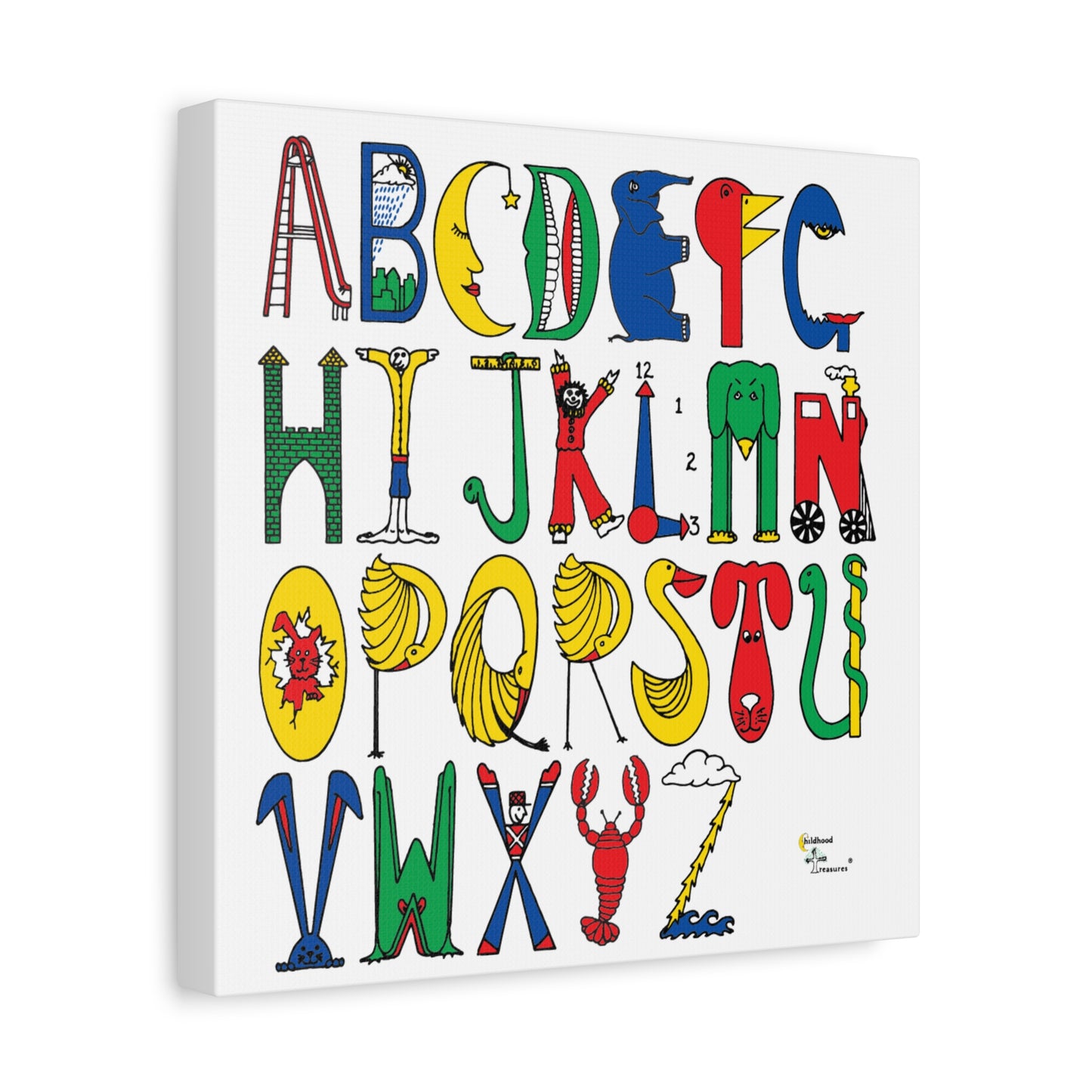 Alphabet Canvas, Stretched, Original Alphabet