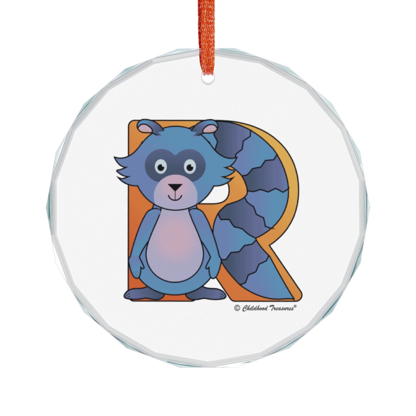 Glass Ornament, Single Animal Letter
