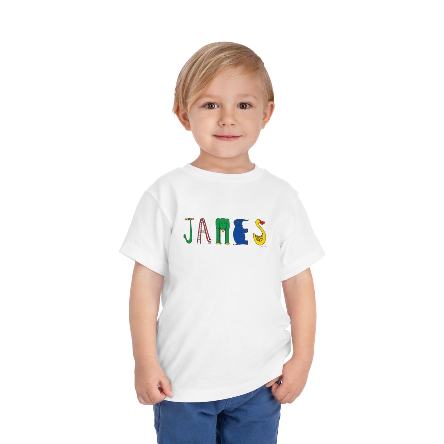 Personalized Toddler Short Sleeve Tee - Original Alphabet - Childhood Treasures