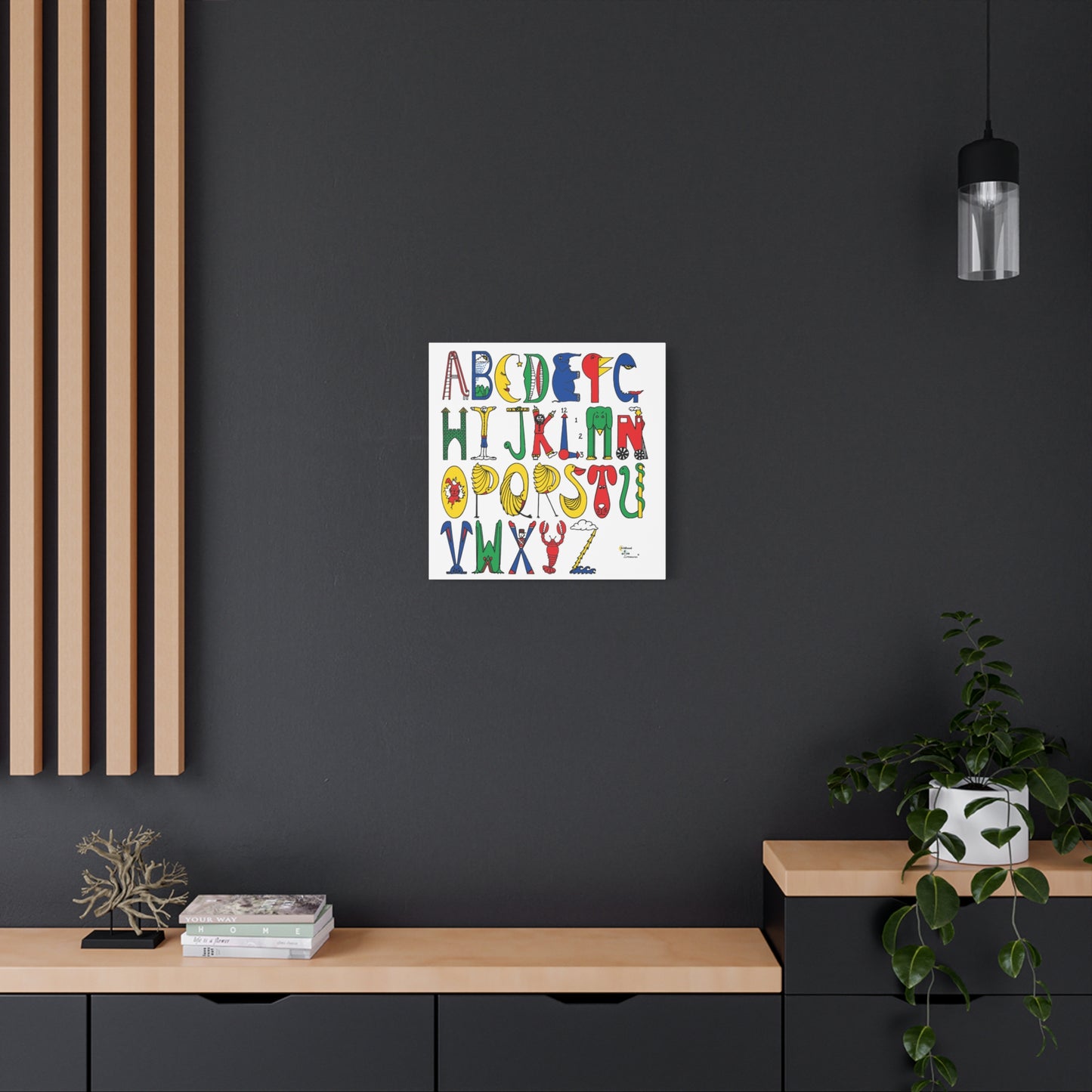 Alphabet Canvas, Stretched, Original Alphabet