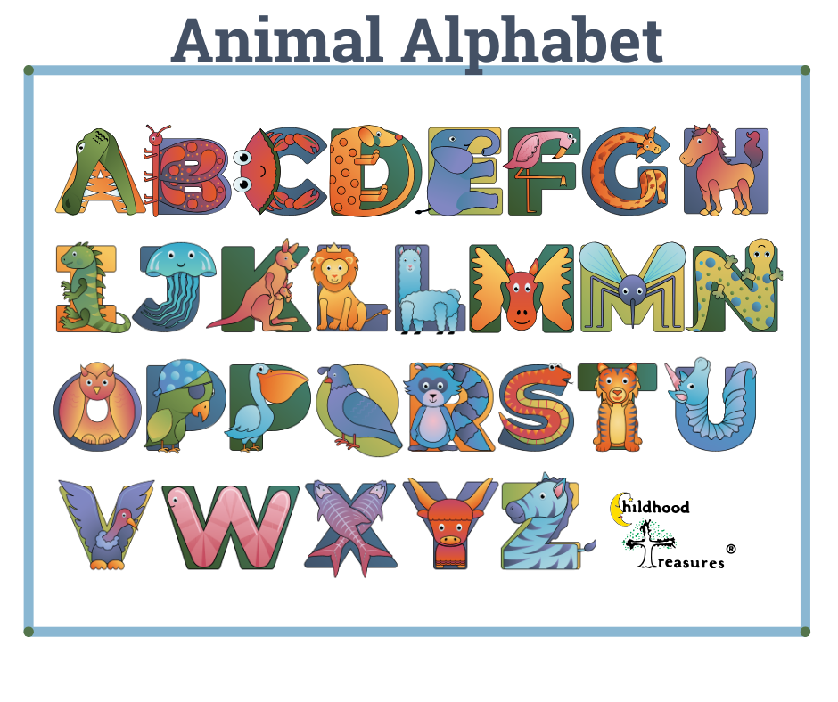 Personalized Children's Mug Animal Alphabet, 10oz