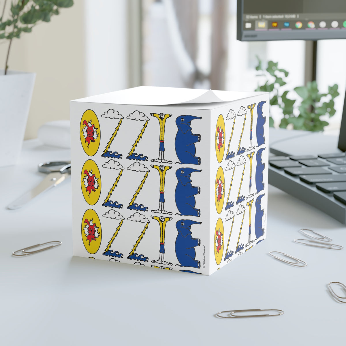 Personalized Sticky Note Cube Original Alphabet