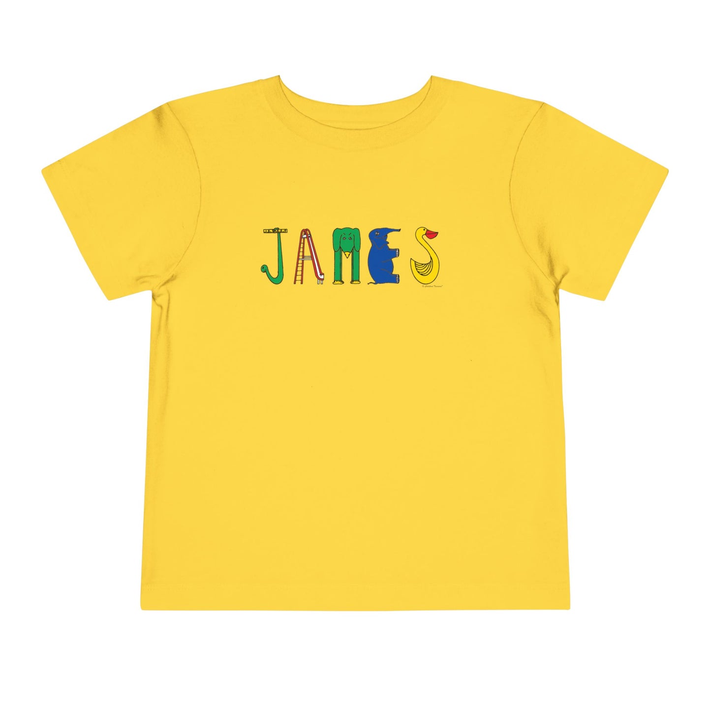 Personalized Toddler Short Sleeve Tee - Original Alphabet - Childhood Treasures