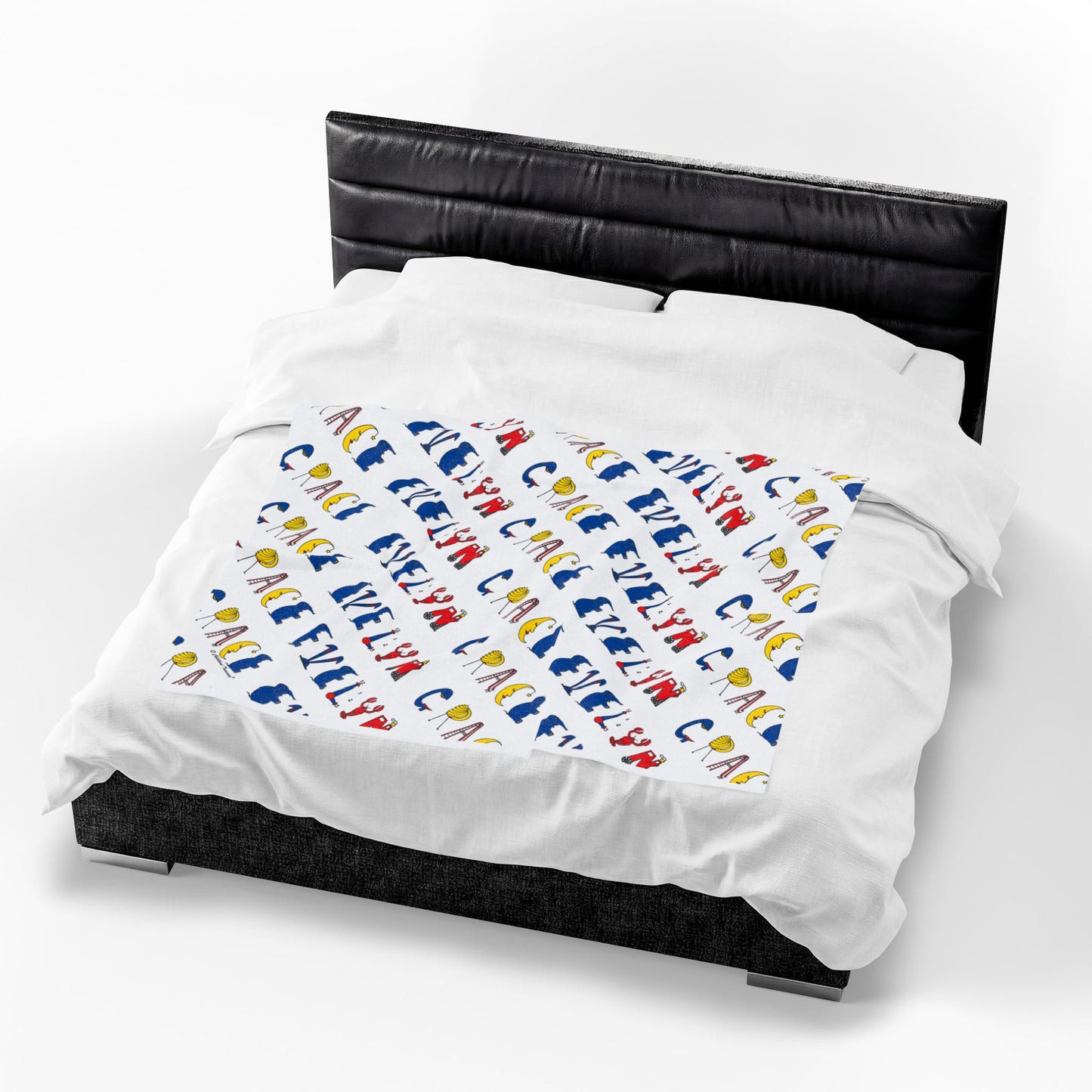 Personalized Velveteen Plush Blanket - Original Alphabet - Childhood Treasures