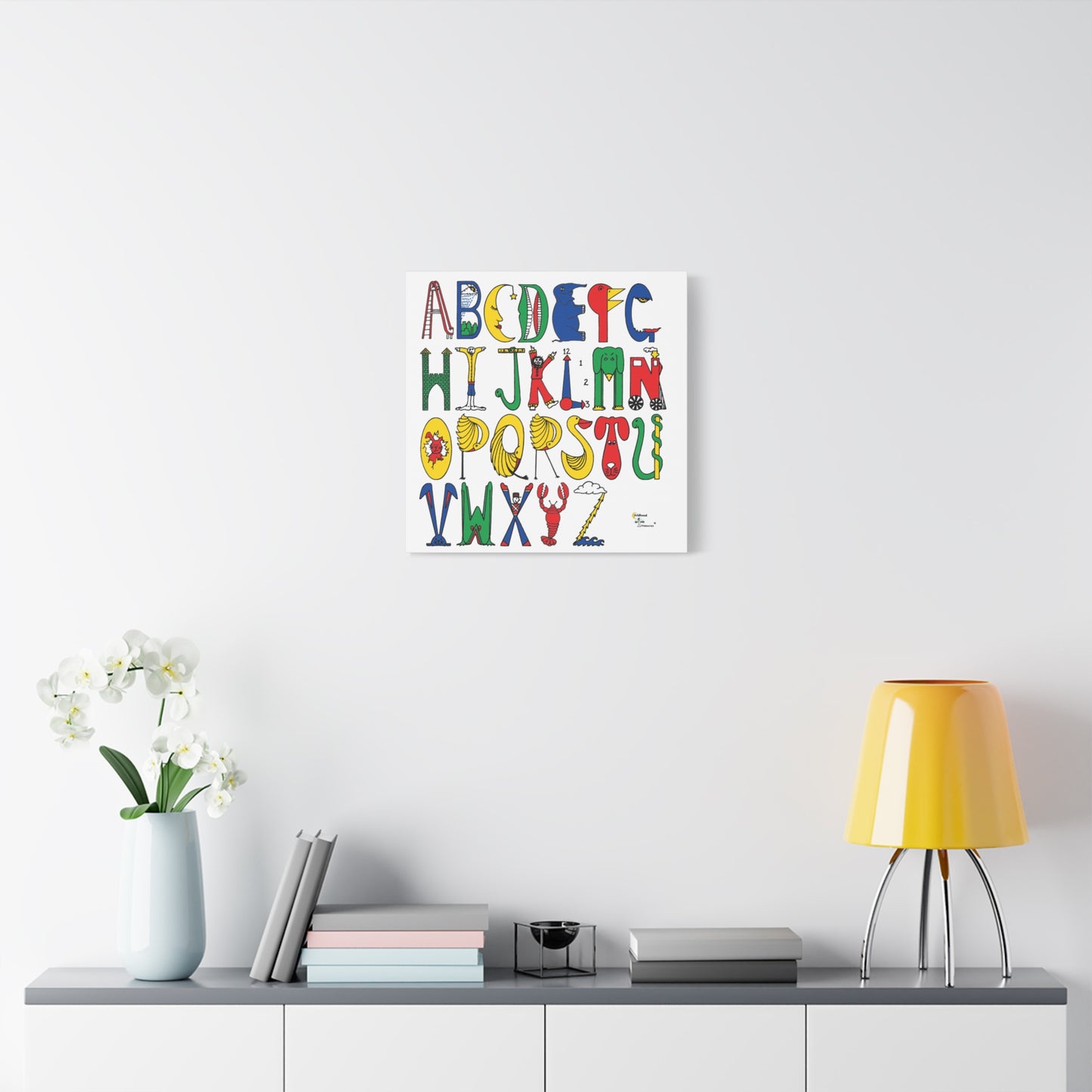 Alphabet Canvas, Stretched, Original Alphabet