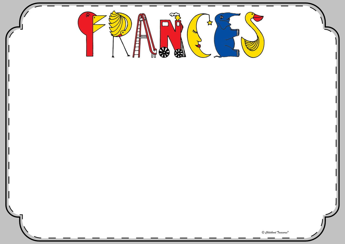 Personalized Flat Thank You Cards (envelopes included) - Original Alphabet