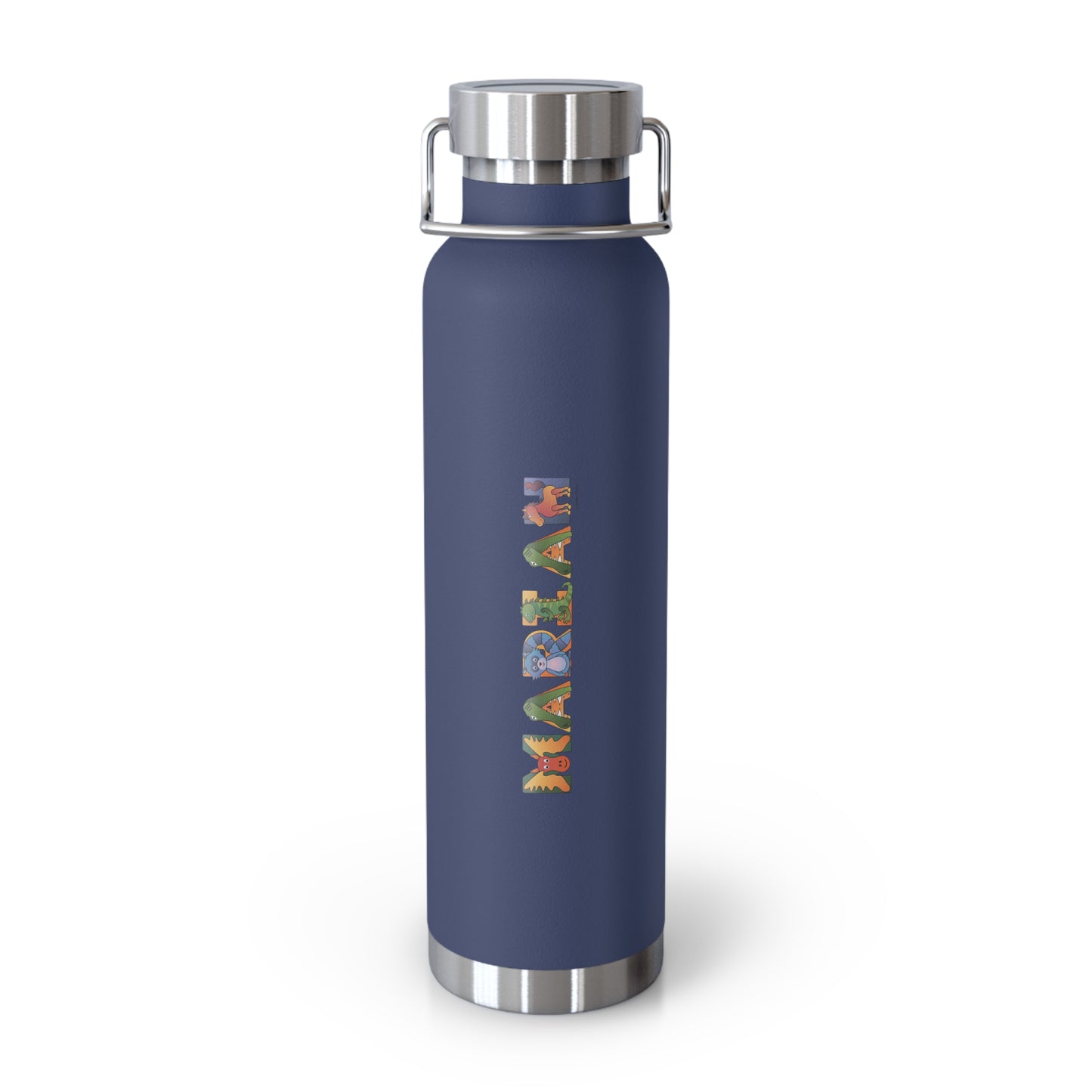 Copper Vacuum Insulated Bottle, 22oz - Animal Alphabet