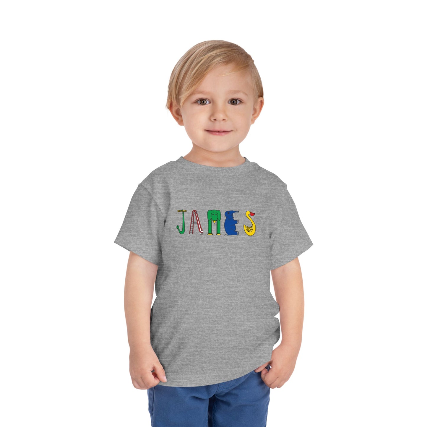 Personalized Toddler Short Sleeve Tee - Original Alphabet - Childhood Treasures