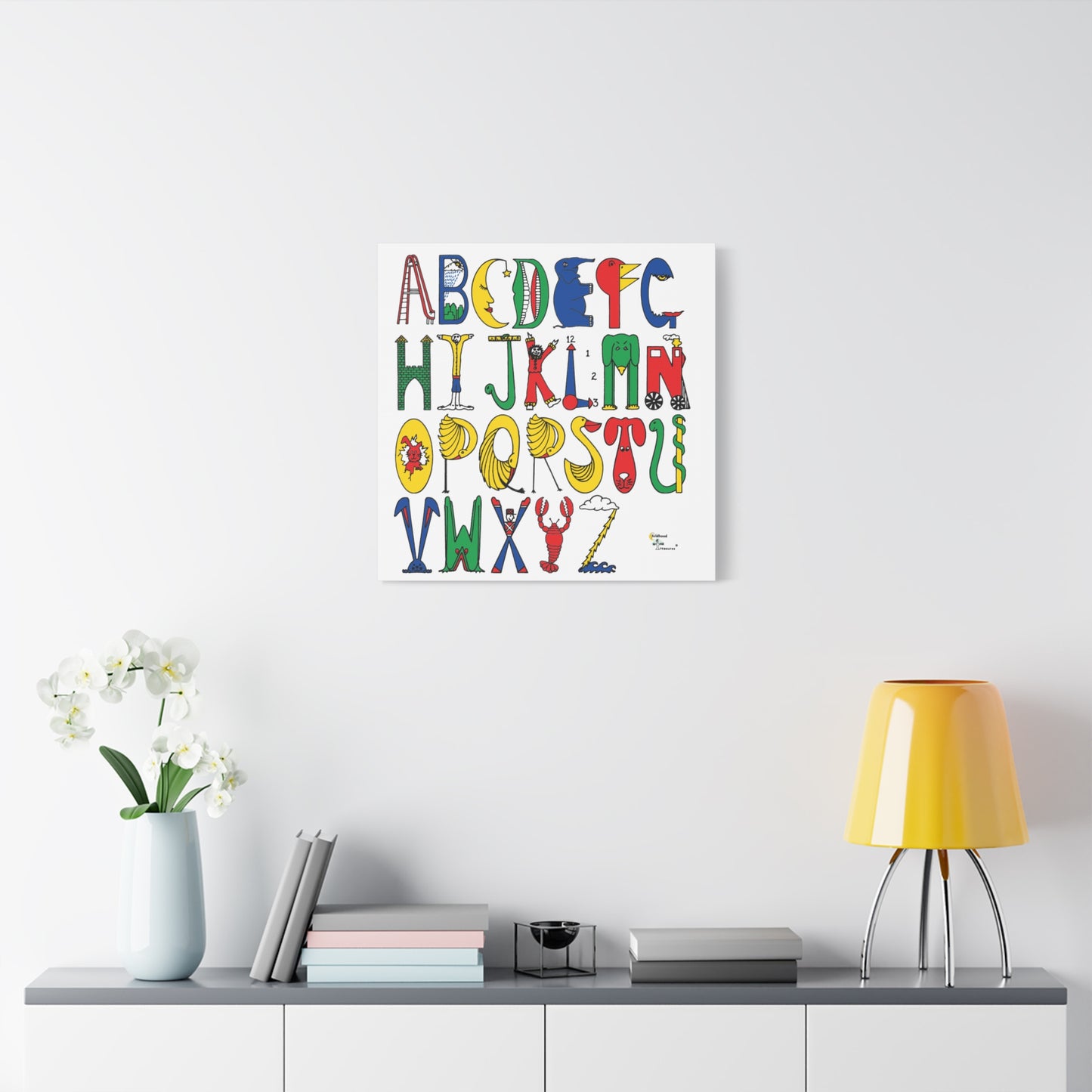 Alphabet Canvas, Stretched, Original Alphabet
