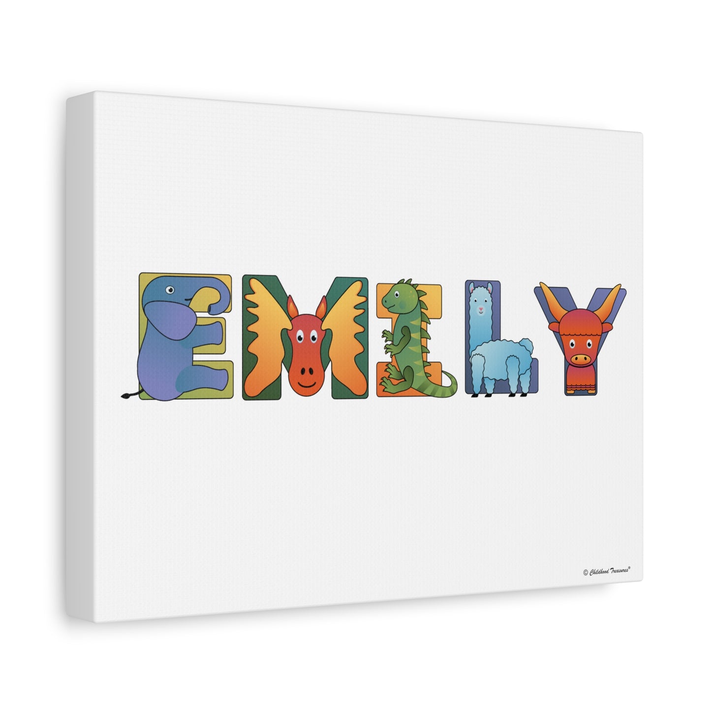 Personalized  Canvas Art - Animal Alphabet
