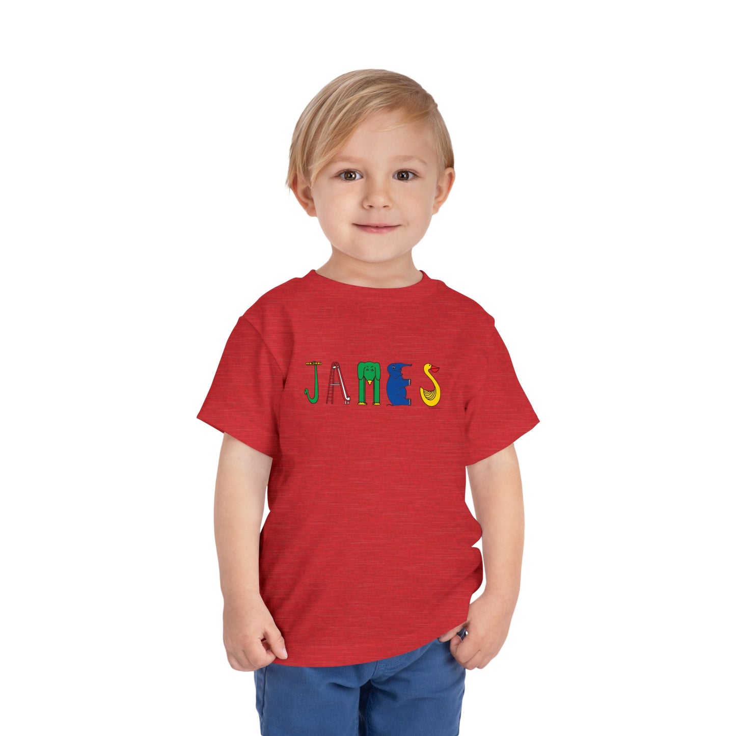 Personalized Toddler Short Sleeve Tee - Original Alphabet - Childhood Treasures