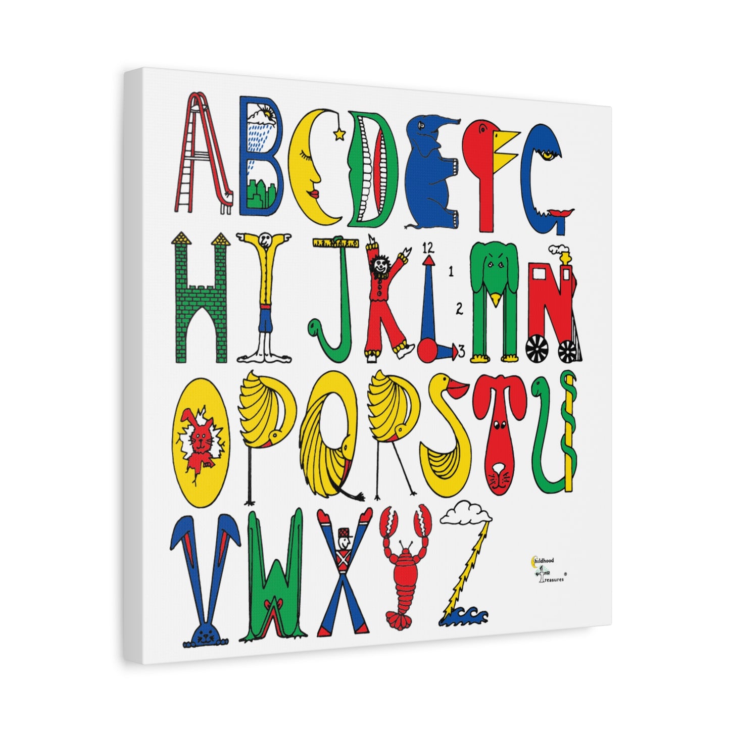 Alphabet Canvas, Stretched, Original Alphabet