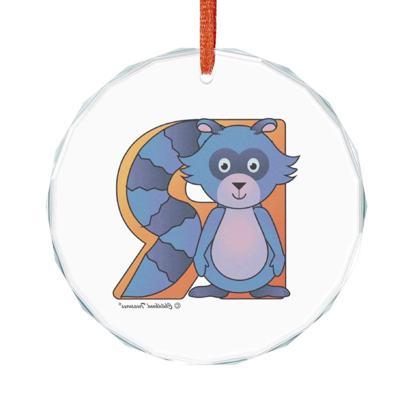Glass Ornament, Single Animal Letter