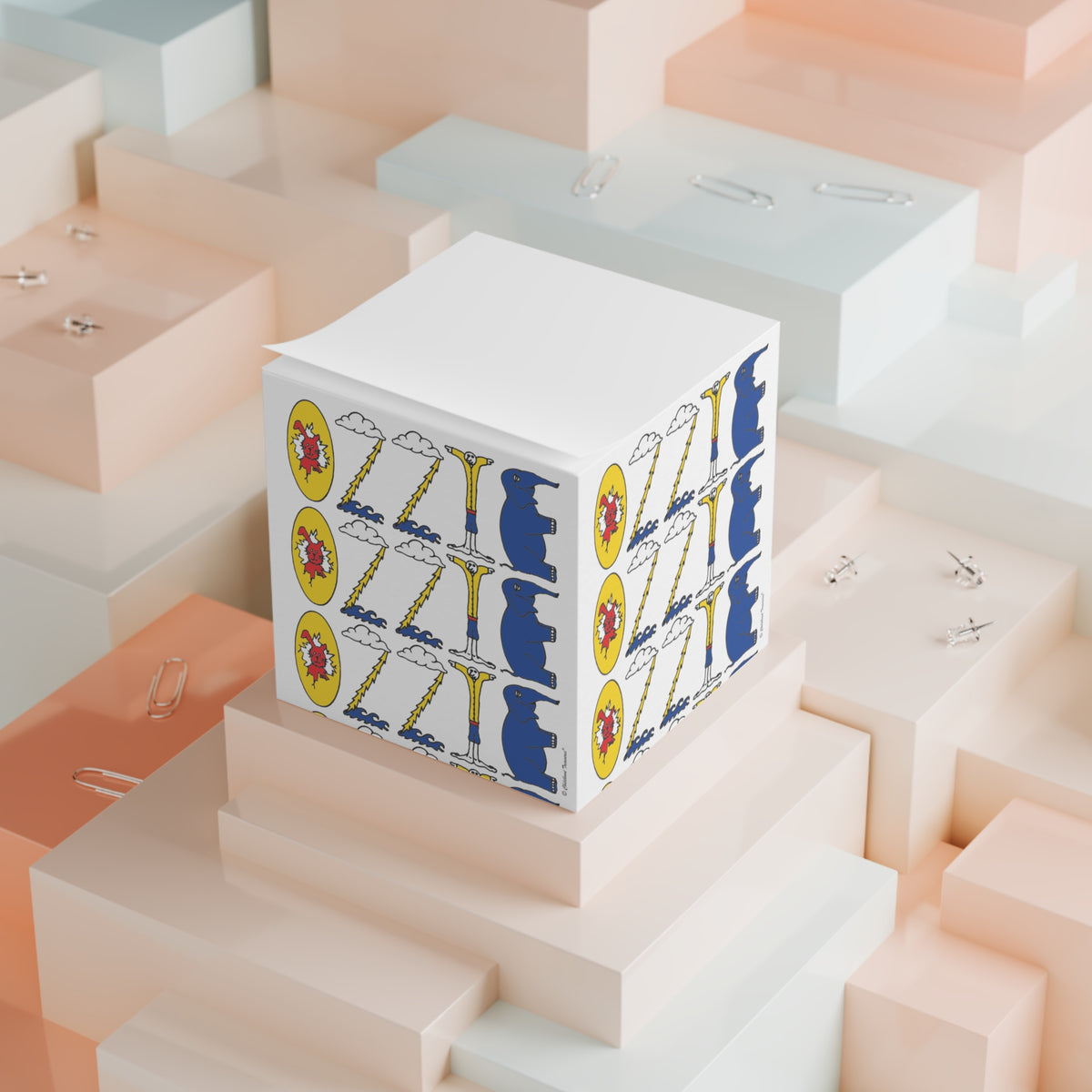 Personalized Sticky Note Cube Original Alphabet
