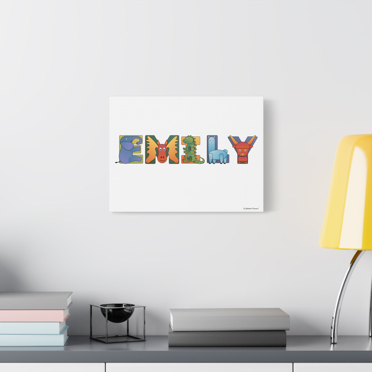 Personalized  Canvas Art - Animal Alphabet