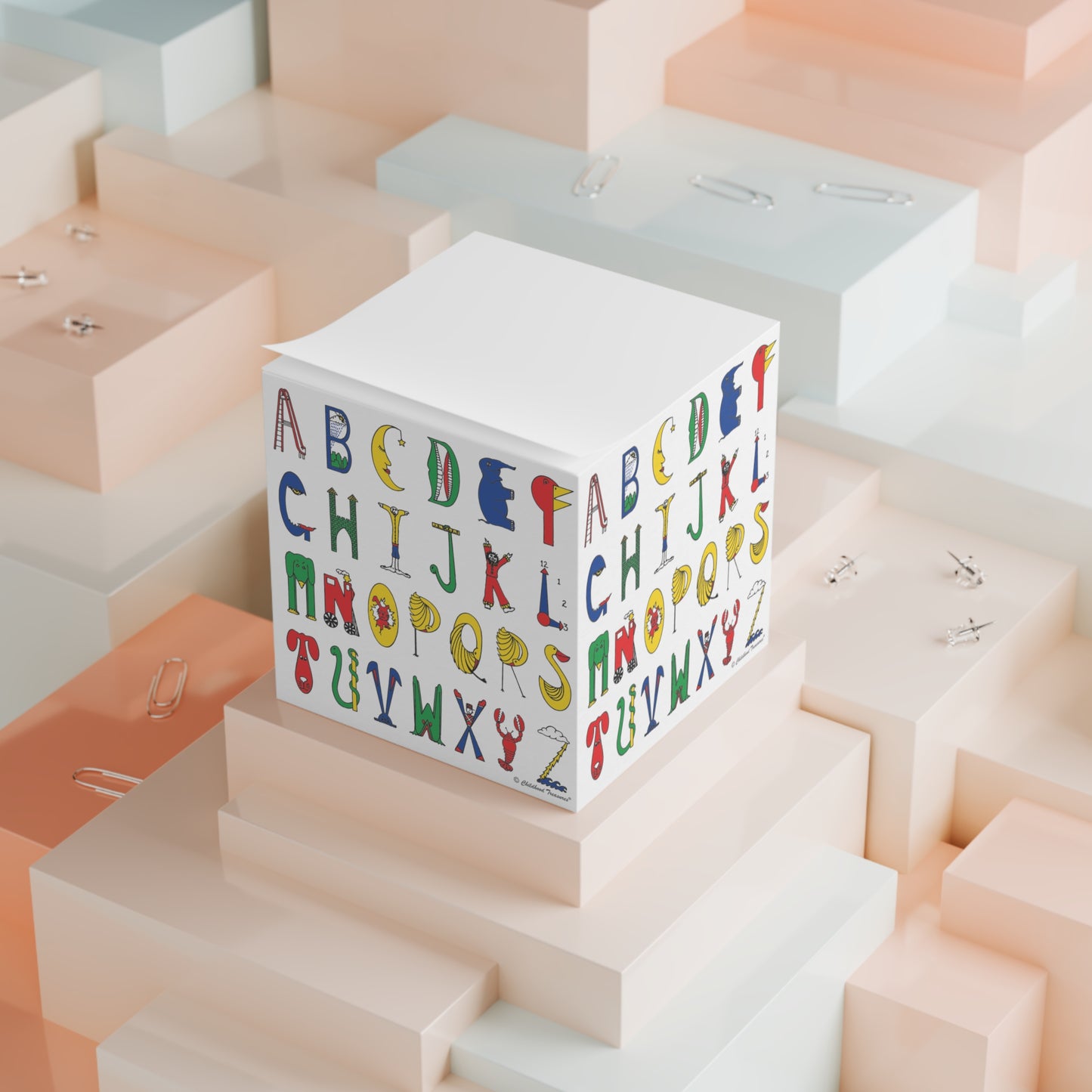 Alphabet Note Cube - Original Alphabet - Childhood Treasures