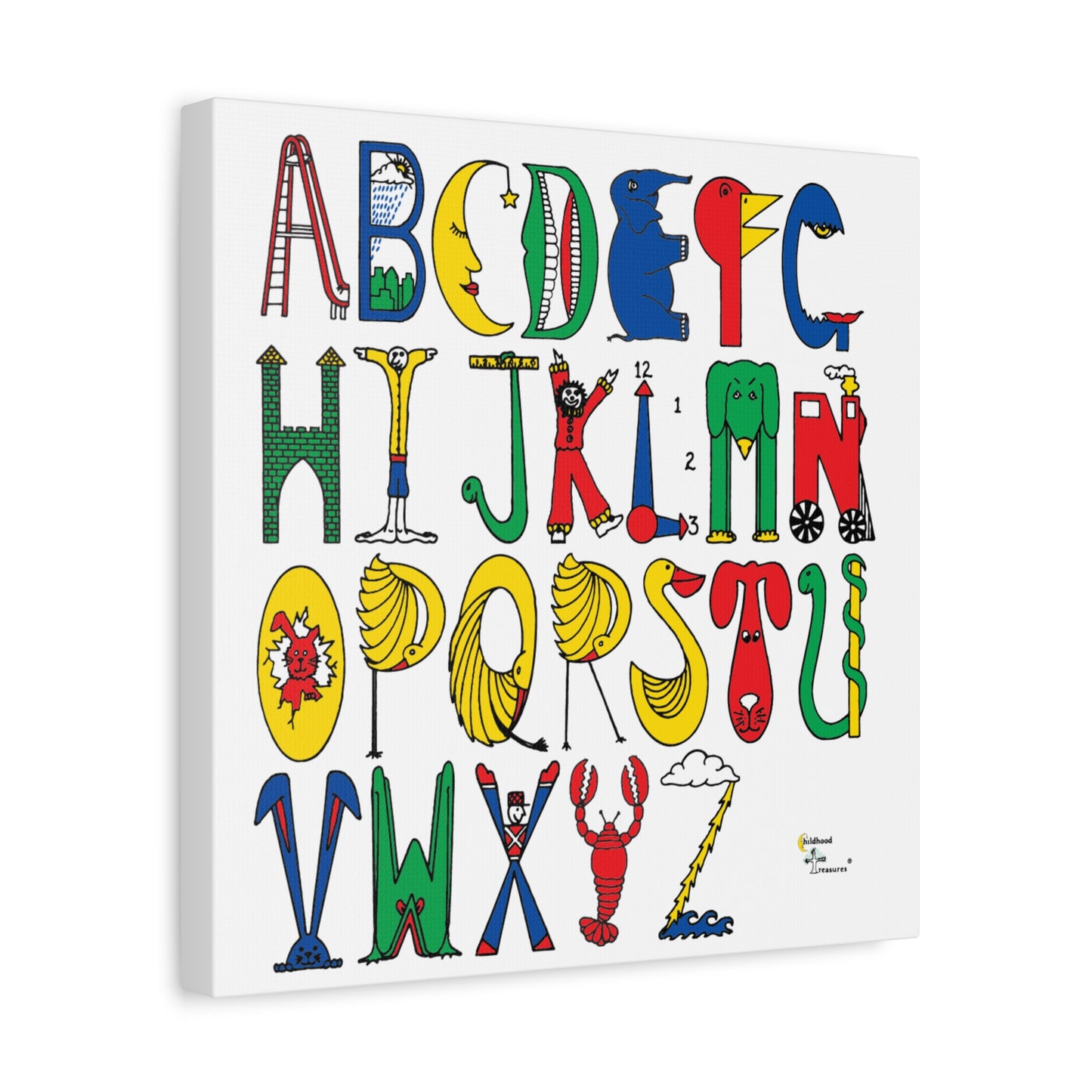 Alphabet Canvas, Stretched, Original Alphabet