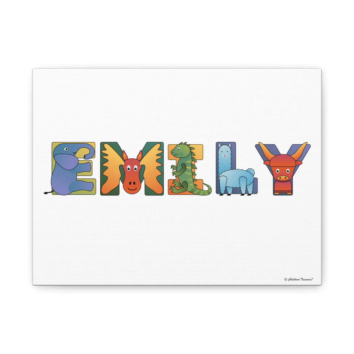 Personalized  Canvas Art - Animal Alphabet