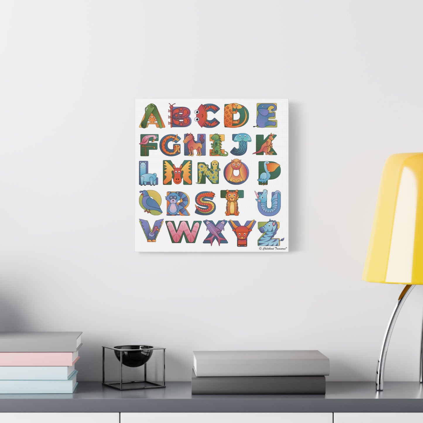 Alphabet Canvas, Stretched, Animal Alphabet