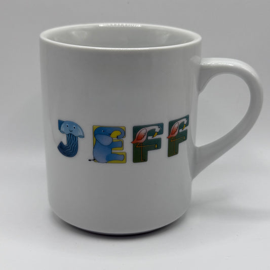 Personalized Children's Mug Animal Alphabet, 10oz