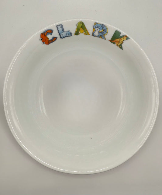 Personalized Children's Bowl Animal Alphabet