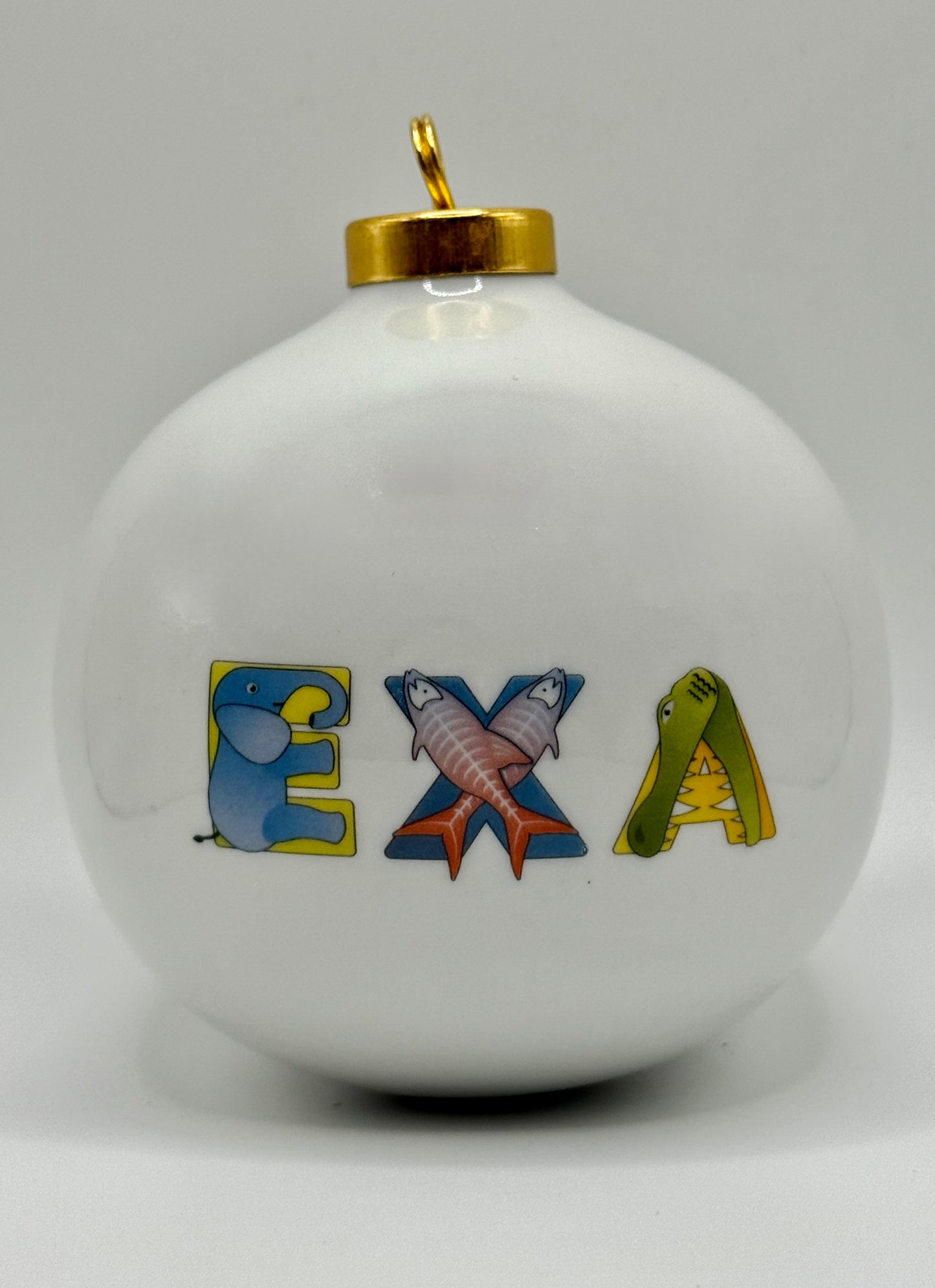 Personalized Children's Large Ornament (3.5") Animal Alphabet